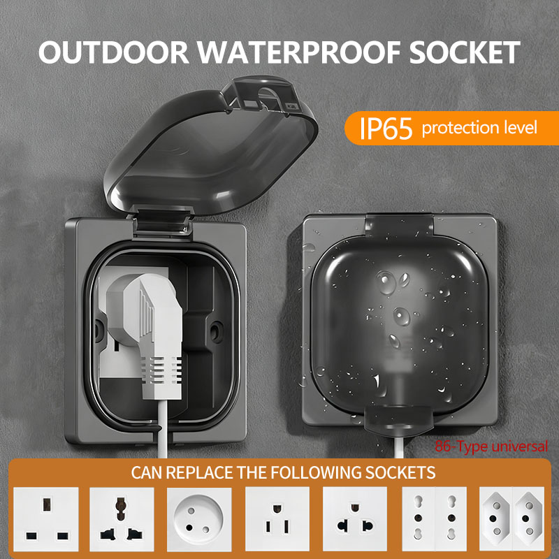 Outdoor Power Inlet Box - Водонепроницаемая уличная розетка IP65, настенная панель
