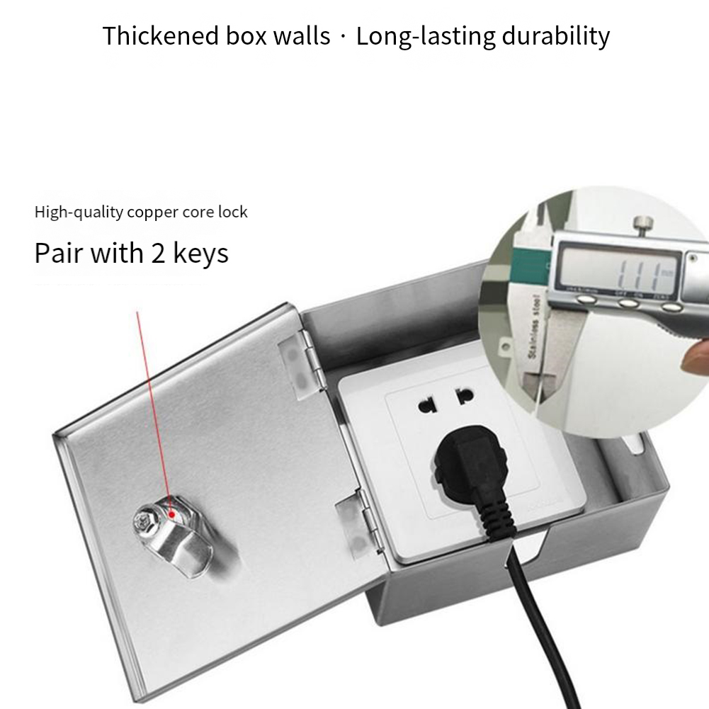 Outdoor Power Socket With Lock - Водонепроницаемый электрический бокс из нержавеющей стали