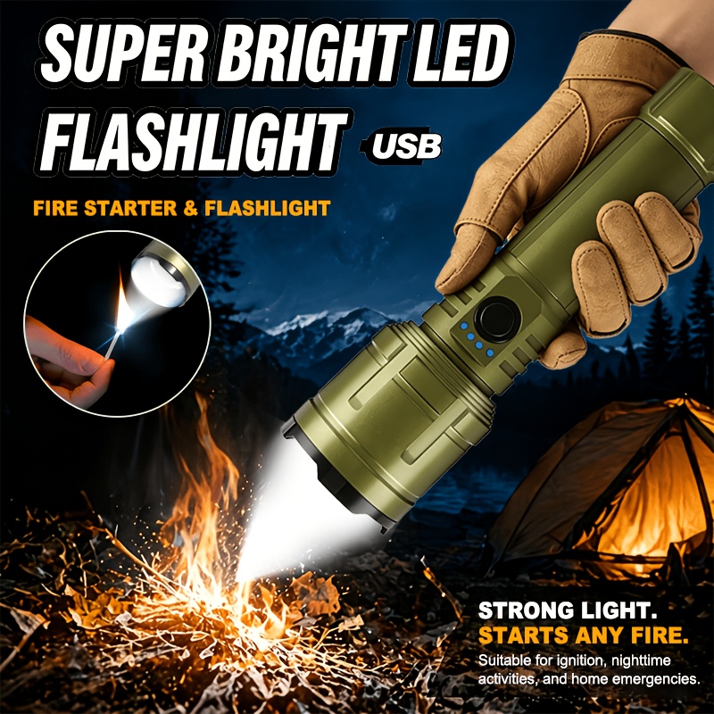 Outdoor Power Bank - Фонарь-зажигалка и повербанк 2-в-1, перезаряжаемый, с