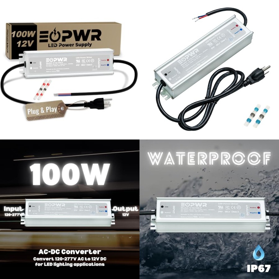 Outdoor Power Plug - Водонепроницаемый LED-драйвер IP67, блок питания AC120-277V
