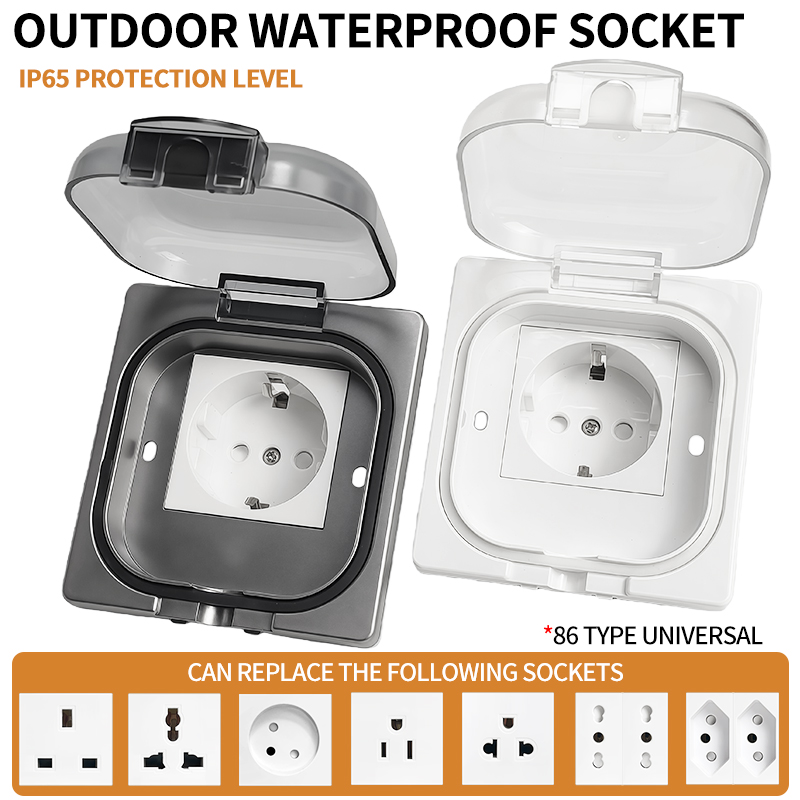 Outdoor Power Inlet Box - Водонепроницаемая уличная розетка IP65, настенная панель