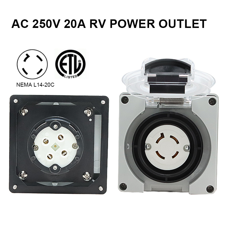 125/250 В 20 А генератор RV вх – обзор и цена Outdoor Power Inlet Box