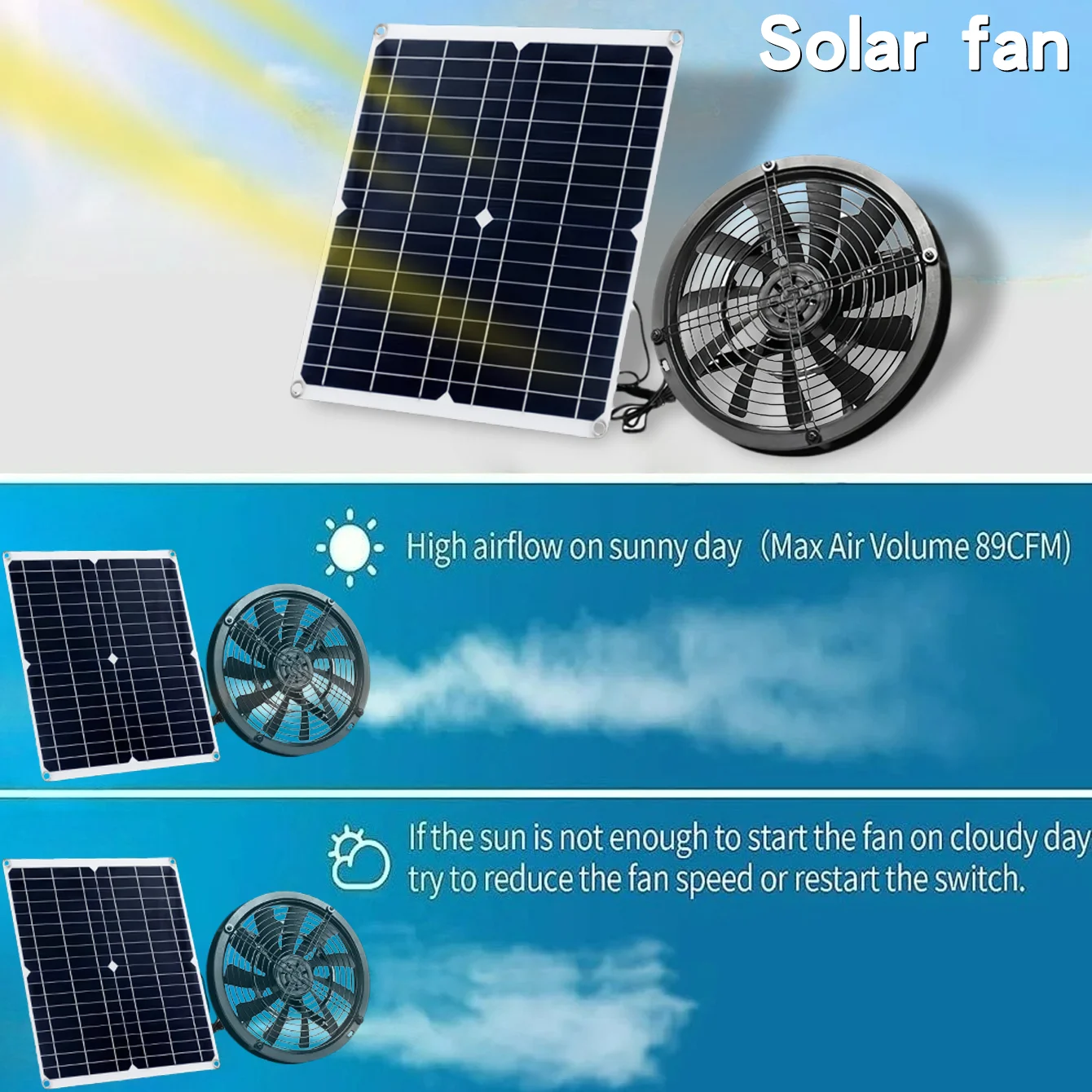 Наружный солнечный вентилятор  – обзор и цена Outdoor Power Vent