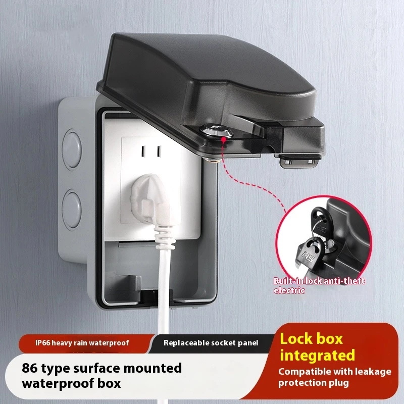 Уличная водонепроницаемая розе – обзор и цена Outdoor Power Socket With Lock