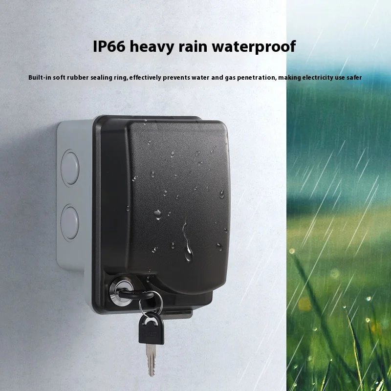 Уличная водонепроницаемая розе – обзор и цена Outdoor Power Socket With Lock