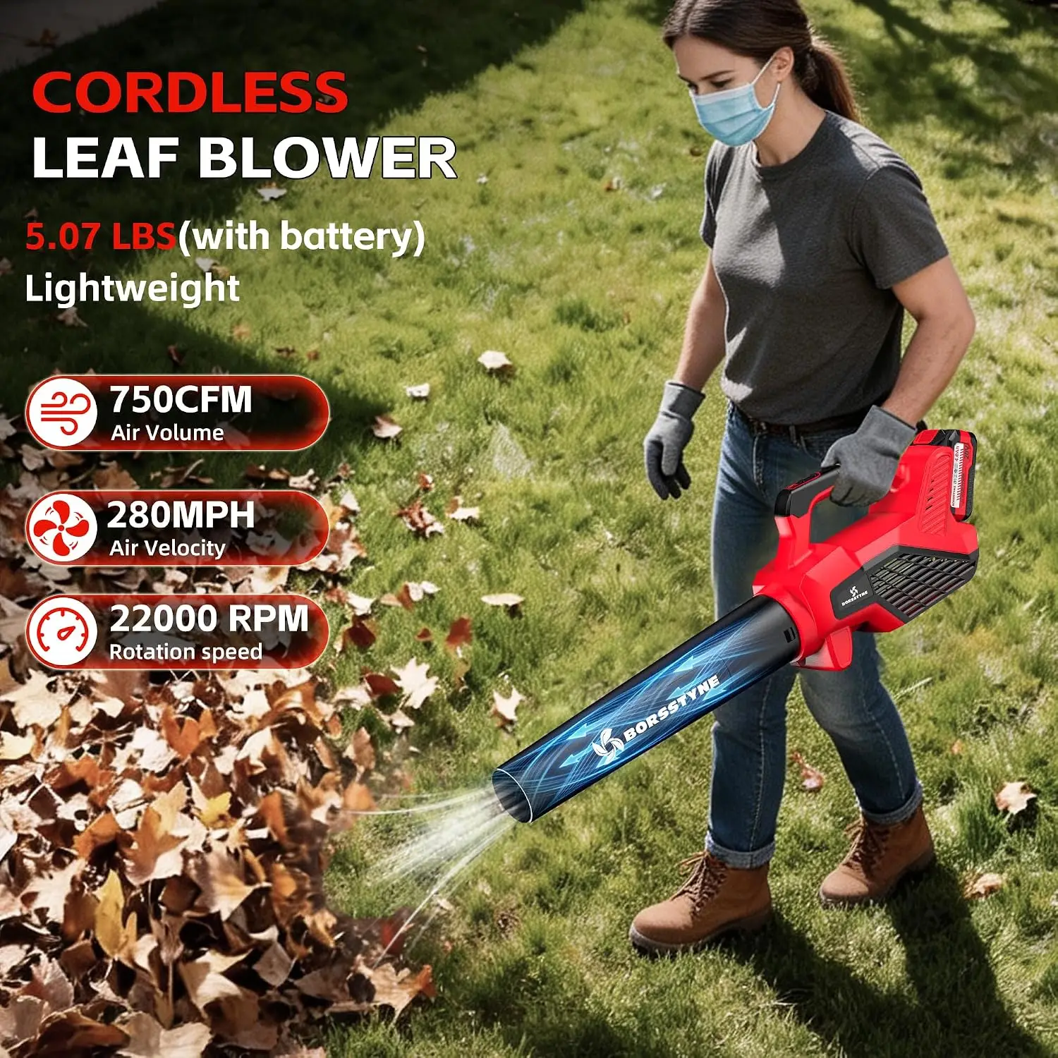 Беспроводной воздуходув 750CFM – обзор и цена Leaf Blower Cordless